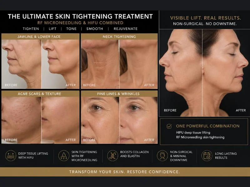 Results of combined treatment for the ultimate skin tightening treatment Mansfield